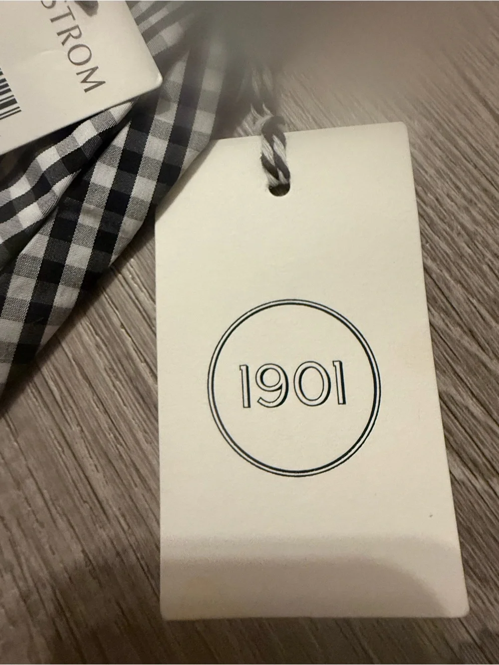 1901 Black and White Gingham A-Line Skirt